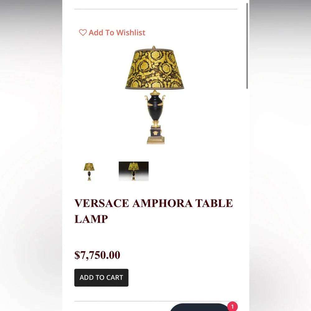 Versace Tronco Di piramide table Lamp - Picture 8 of 9